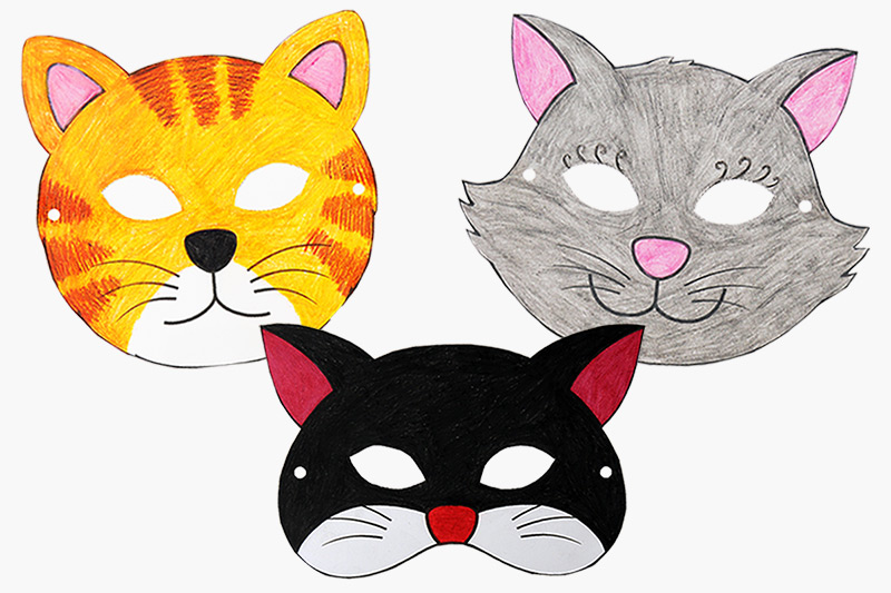 DIY Printable Cat Mask, Face Mask SVG, Paper Mask