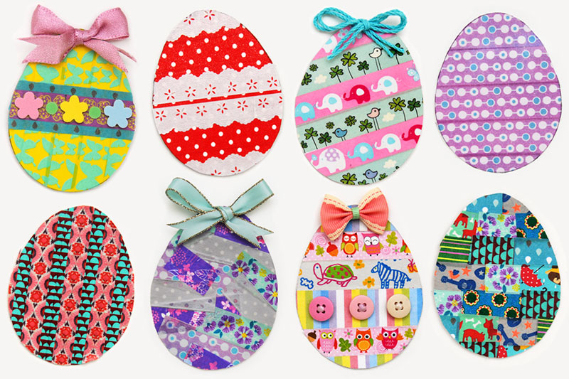Washi Tape Easter Eggs Craft