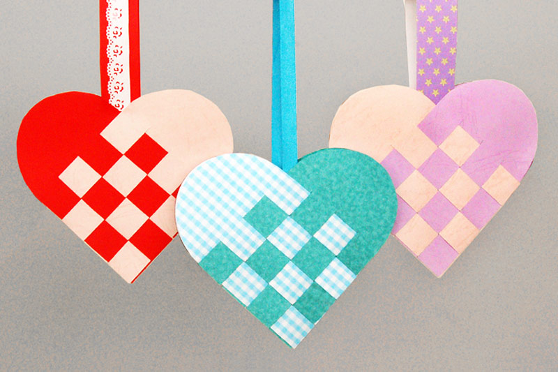 Woven Heart Template Heart Template Heart For Kids Swedish Woven 