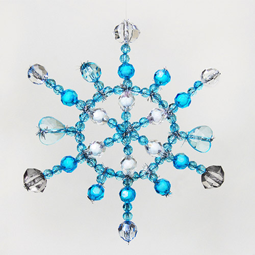 5 1/2in Silver Pipe Cleaner Snowflake Ornament