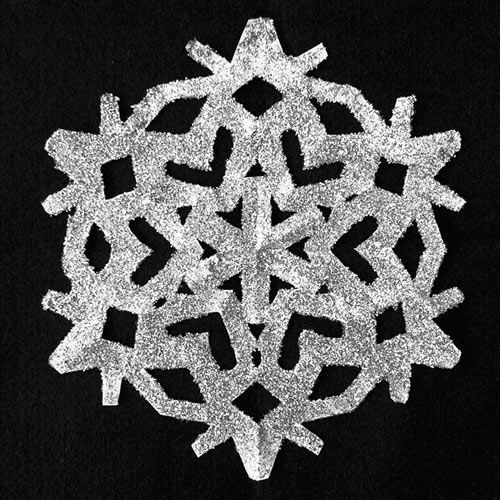 MORE IDEAS - Make glitter snowflakes.