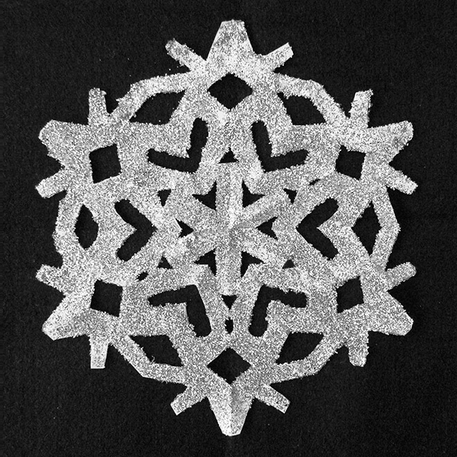 Glitter Snowflake craft