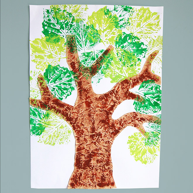 Leaf Prints Tree, Kids' Crafts, Fun Craft Ideas