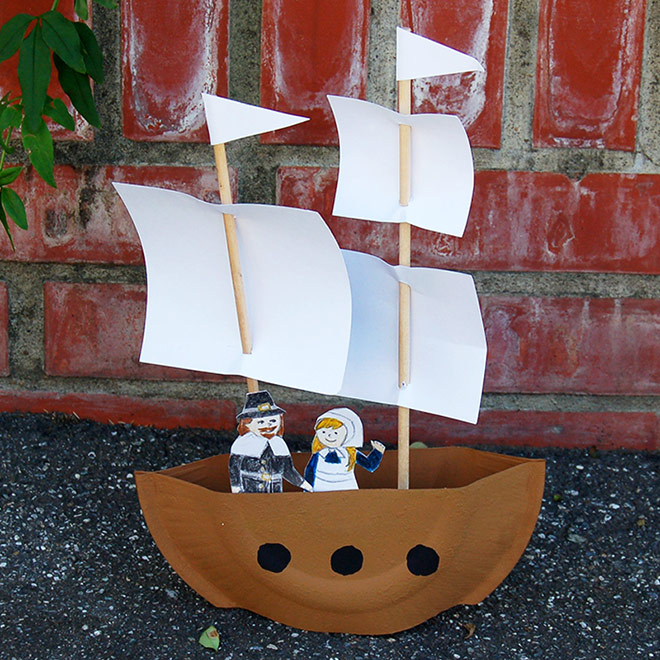 Mayflower Or Pirate Ship Kids Crafts