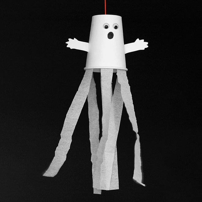 Paper Cup Ghost Craft For Kids Diy Halloween Decorati - vrogue.co