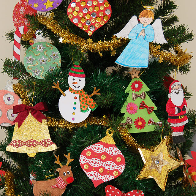 Printable Christmas Tree Ornaments Kids Crafts Fun Craft Ideas 