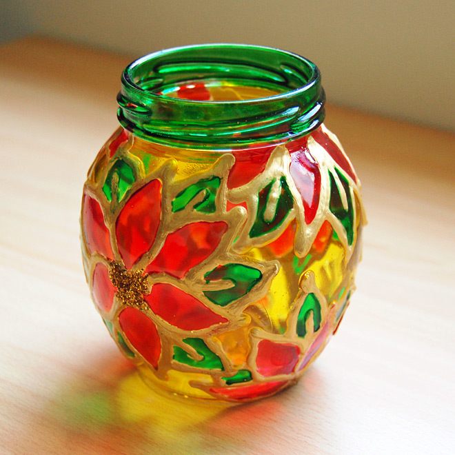 STAINED GLASS MASON JARS Easter Mad in Crafts