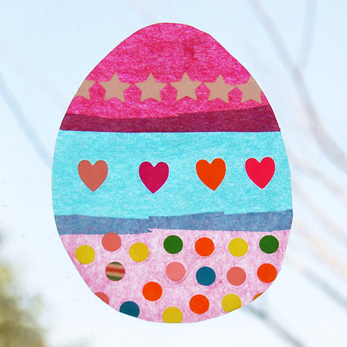 MORE IDEAS - Make an Easter egg suncatcher.
