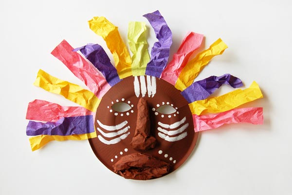 African Paper Plate Mask