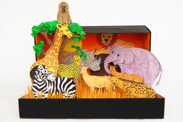 African Savanna Diorama