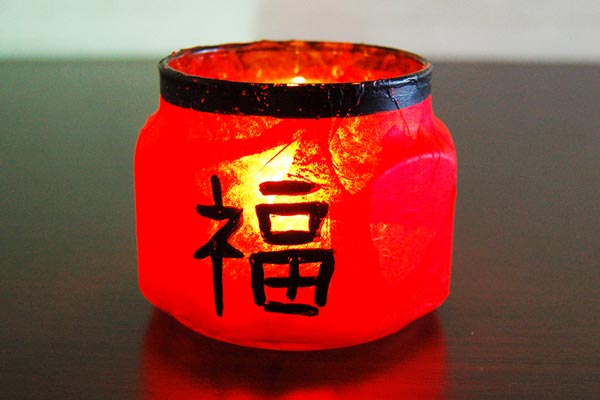 Chinese New Year Candle Holder craft