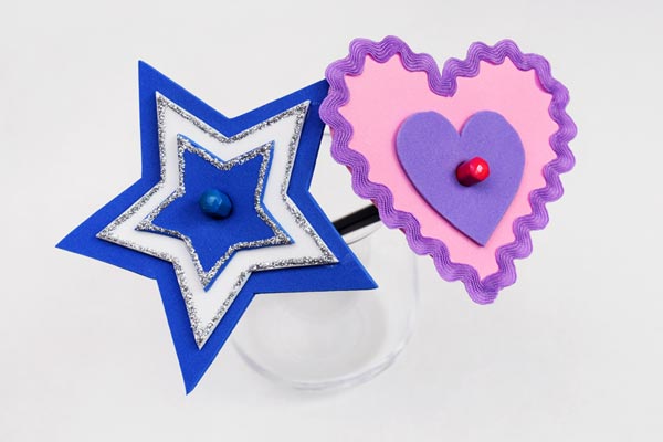 MORE IDEAS - Make a heart or star pencil topper.