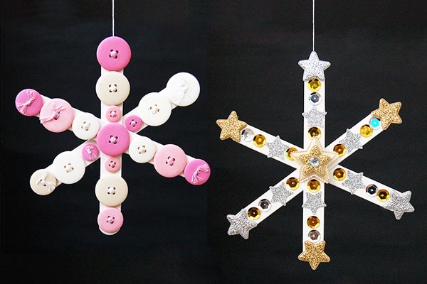 Craft Stick Snowflake craft