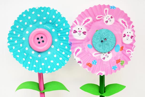 Cupcake Liner Flowers craft