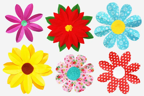 Folding Eight-Petal Paper Flowers craft