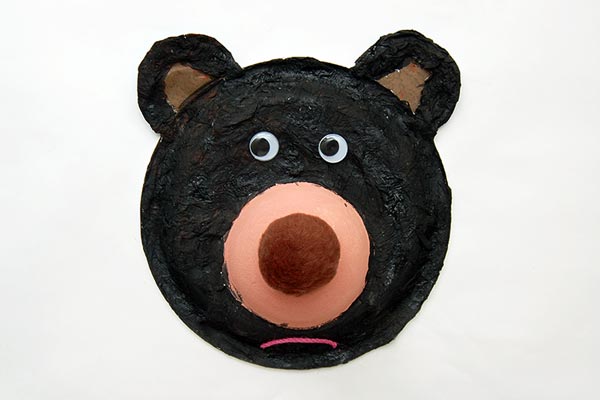 Fuzzy Paper Plate Bear craft