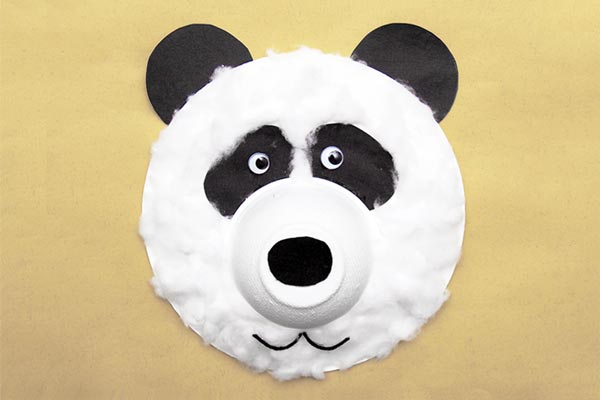 Fuzzy Paper Plate Bear craft