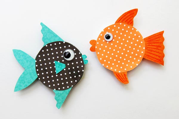 Jar Lid Fishes craft