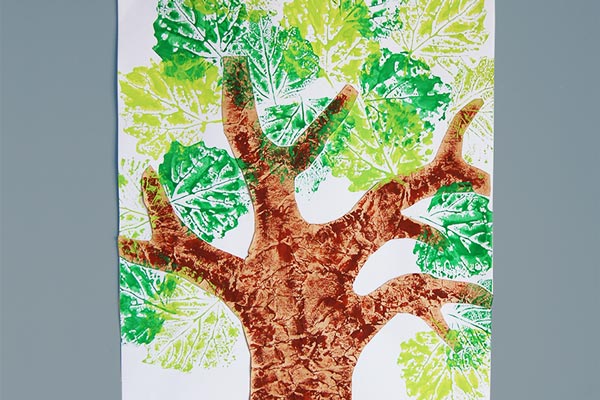 Leaf Prints Tree craft