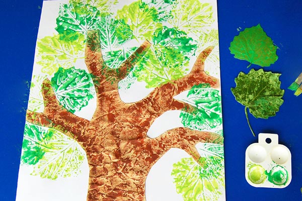 Leaf Prints Tree craft