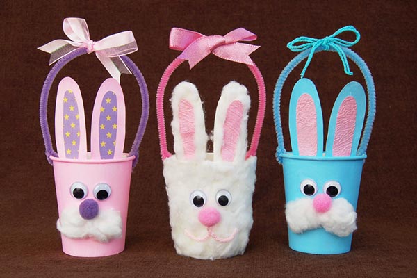 Paper Cup Bunny Basket craft