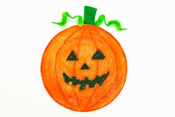 Paper Plate Pumpkin craft