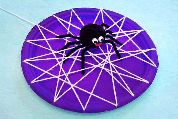 Paper Plate Spider Web craft