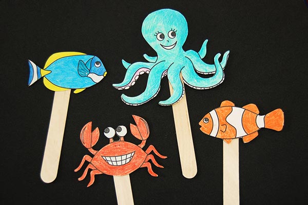 Zoo Animal Stick Puppets craft