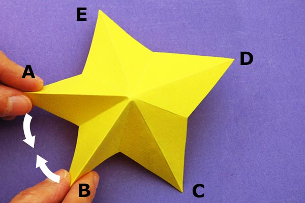 3D Paper Star, Origami Star, Paper Crafts Easy