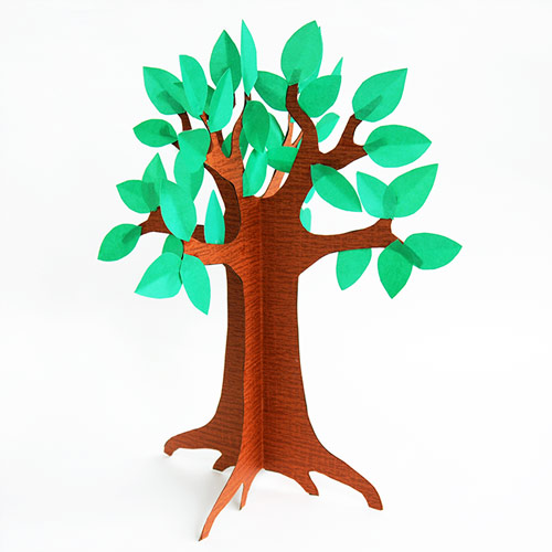 Tissue Paper Tree Craft - Super Simple