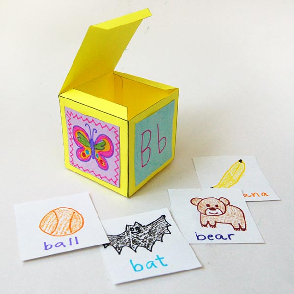 Alphabet Paper Blocks, Kids' Crafts