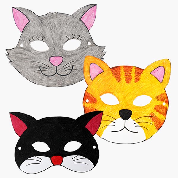 Printable Cat and Mouse Masks  Cat mask diy, Mouse mask, Cat costume kids