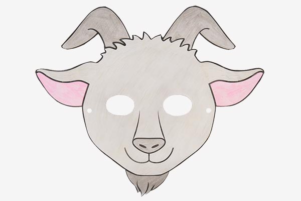 Printable Goat Mask