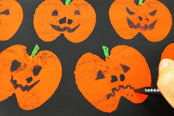 Apple Print Pumpkins craft
