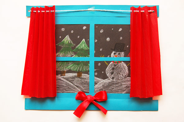 MORE IDEAS - Make a seasonal art window.
