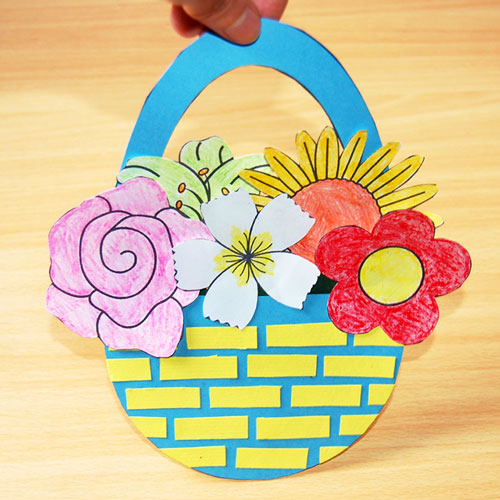 basket of flowers kids crafts fun craft ideas firstpalette com