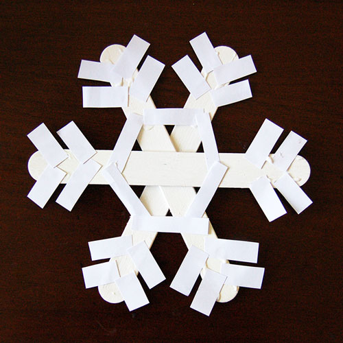 STEP 6a Craft Stick Snowflake