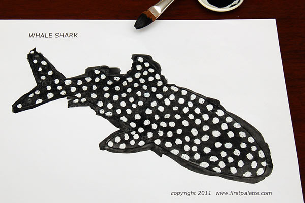 STEP 6 Crayon Resist Whale Shark