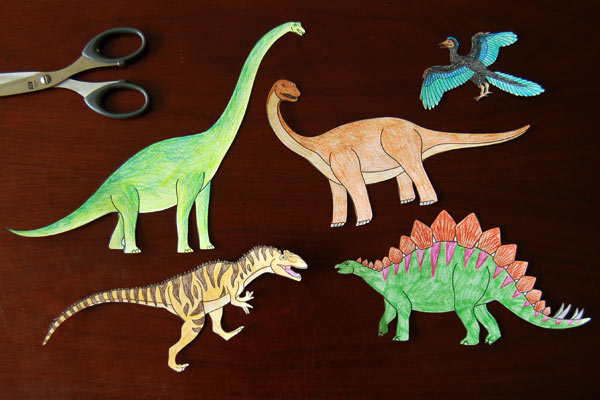 Dinosaur Stick Puppets | Kids' Crafts | Fun Craft Ideas | FirstPalette.com