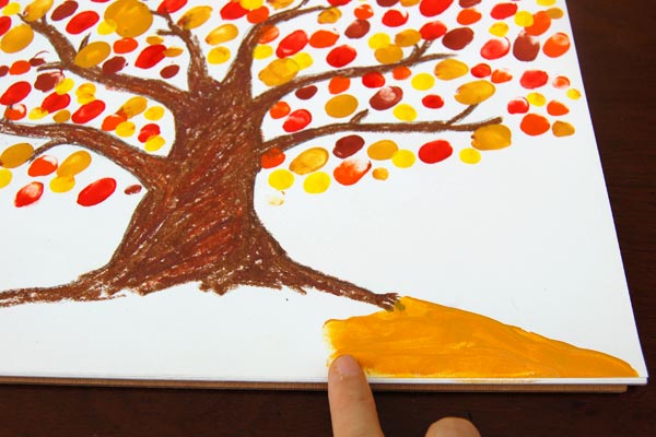 Fingerpaint Fall Tree, Kids' Crafts, Fun Craft Ideas