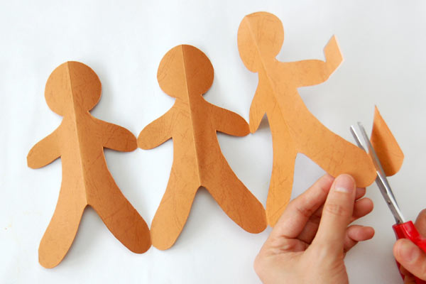 Paper Gingerbread Man Chain Kids' Crafts Fun Craft Ideas