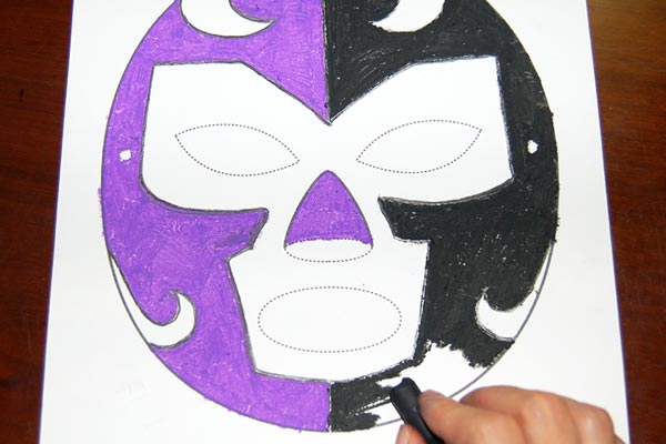 STEP 3a Luchador Paper Mask