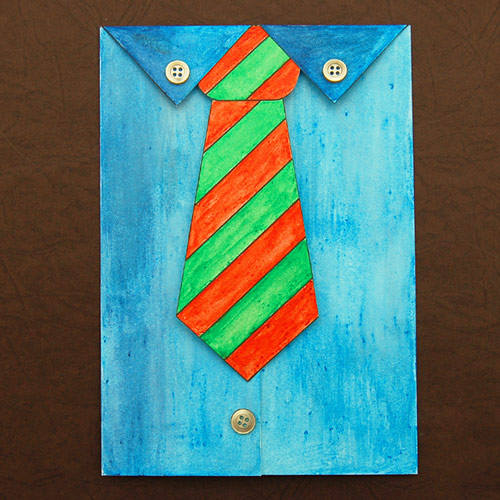 Step 17 Necktie Greeting Card