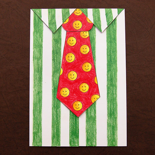 Necktie Greeting Card | Kids' Crafts | Fun Craft Ideas | FirstPalette.com