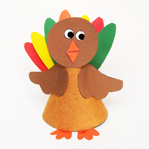 MORE IDEAS - Use the paper cup turkey template.