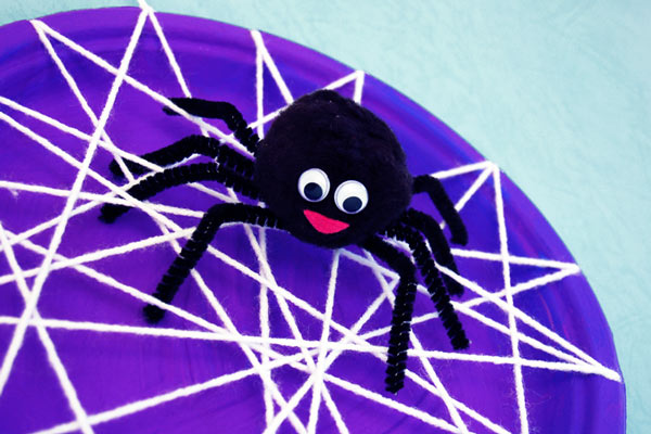 STEP 15 Paper Plate Spider Web
