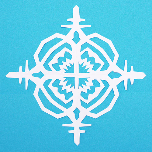 Step 7 Four-Sided Paper Snowflake 