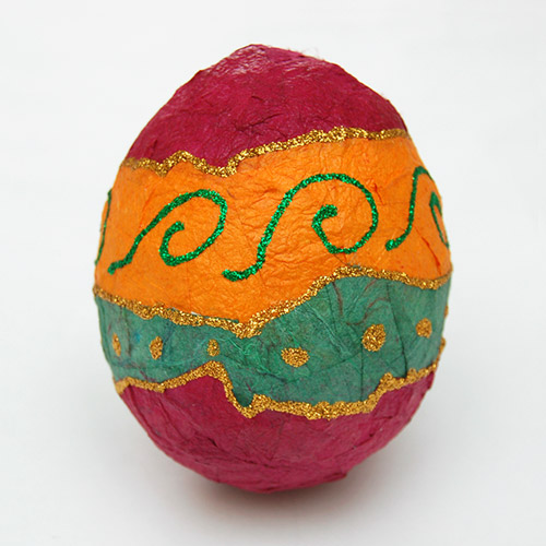 * Easter Egg Papier Mache Egg Grey Standing Decoration Easter Eggs 
