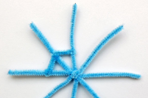 5 1/2in Silver Pipe Cleaner Snowflake Ornament