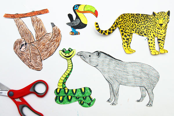 Printable Rainforest Crafts